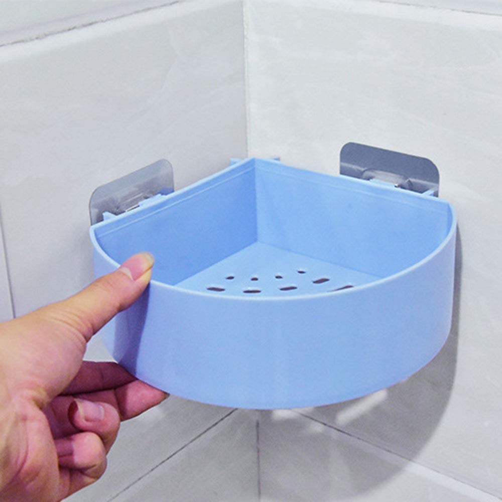 Amazon Com Bathroom Corner Shelf Qrganizer Corner Shelf Caddy Bathroom Plastic Corner Shelf Shower Storage Wall Shampoo Holder 230x230x45mm Home Kitchen