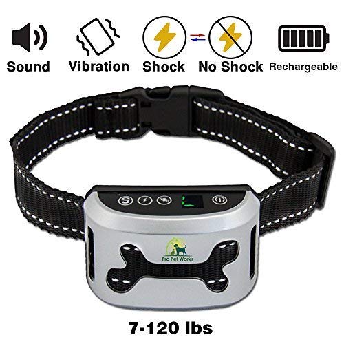 Bark Collar By Pro Pet Works [2018 SMART CHIP] No Bark Collar With VIBRATION And No Harm Static Shock-RECHARGEABLE Bark Control For Small Medium And Large Dogs