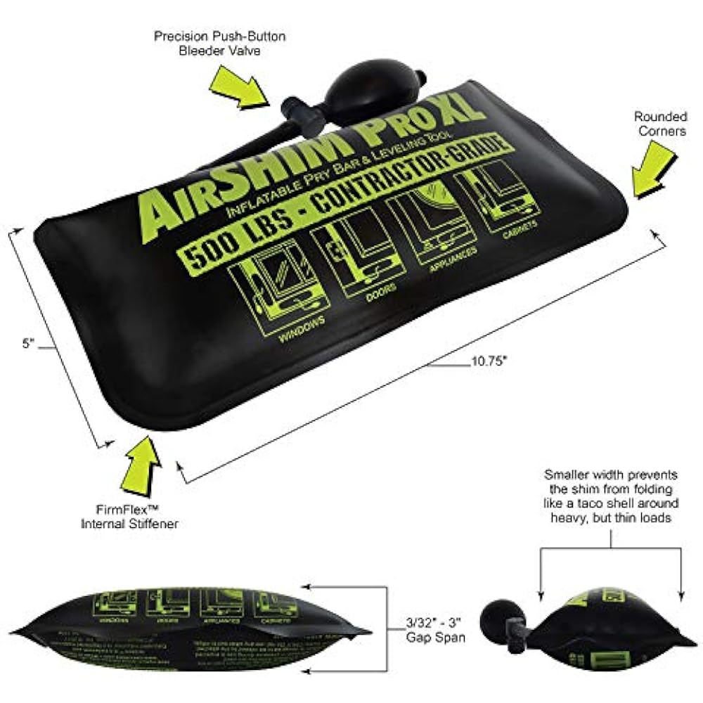 Calculated Industries 1194 Air Shim XL Inflatable Pry Bar And Leveling