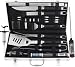grilljoy BBQ Grill Tool Set with Gift Wrapping Box, 24pcs Stainless Steel BBQ Accessories with Black Non-Slip Handle in Aluminum Case, Premium Complete BBQ Utensil Gift for Man primary