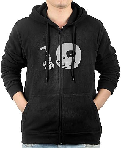 Video Game Undertale Characters Sans And Bone Zipper Sweatshirts For Men S Black