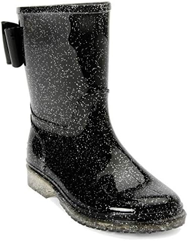 black jelly boots