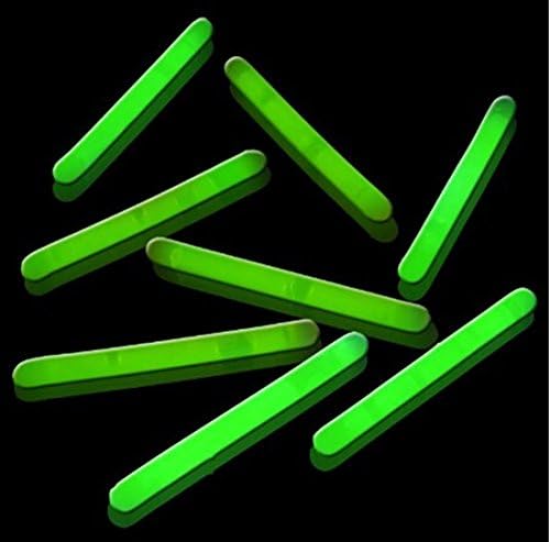 CHENGYIDA 100 Pieces 1.5" Green Mini Glow Sticks