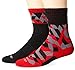 adidas Youth Boys Energy Camo 2-Pack Crew Socks, Black/Power Red/Onix, Medium