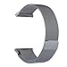For Fitbit Ionic Bands, bayite Stainless Steel Milanese Loop Metal Replacement Strap with Unique Magnet Lock Accessories for Fitbit Ionic Small Smoke Gray