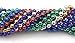Oojami 72 Necklace 33 inch 07mm Metallic Multi Colors Mardi Gras Beads Beaded Necklace with Beer Cups