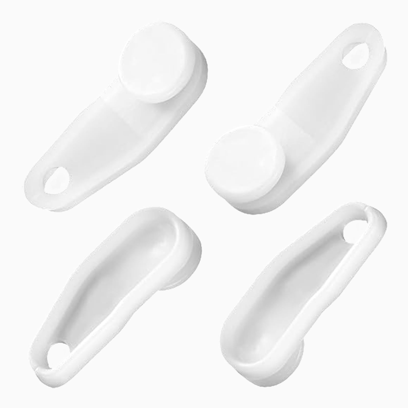 PMELCXD 100 pieces of curtain track slide rails, plastic white curtain hooks, easy to slide curtain track slide rail hook rollers, suitable for window and door shower curtains.