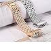 bayite Metal Bands Compatible Fitbit Charge 2, Replacement Accessories Bracelet Rhinestone Bling, Rose Gold