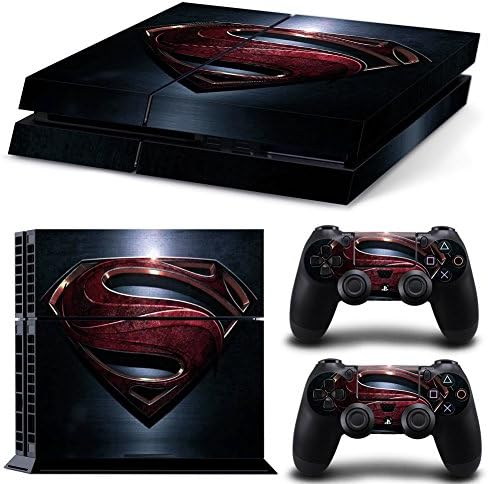 PS4 Designer Skin Decal for PlayStation 4 Console System and PS4 Wireless Dualshock Controller -Superman#7