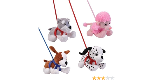 stuffed animal on a stick leash