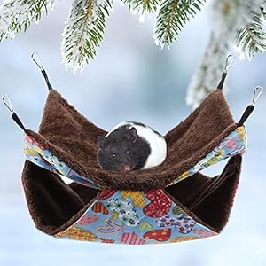 Amaca per Topi Criceti,Amaca da Gabbia per Piccoli Animali,Amache Furetti Letto Morbido per Conigli Pappagalli,Coperta…