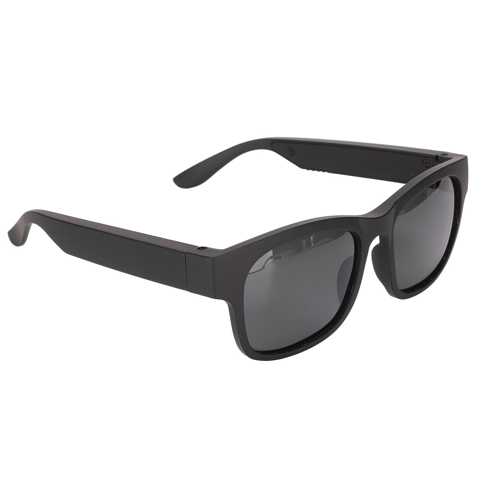 BTER Smart Glasses, Wireless Bluetooth 5.0 Audio Sunglasses, Stereo Noise Cancelling Open Ear Music Hands-free Calling Sunglasses with Headphone for Cycling, Running, Driving, Fishing(Black)