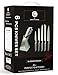 6 Piece Knife Set with Oval Stand by El Perfecto Kitchen Stainless Steel Blades & Steel Stand – 8” Chef, Slicing, & Bread, 5” Utility, & 3.5” Paring Knives + 30 Day Guarantee