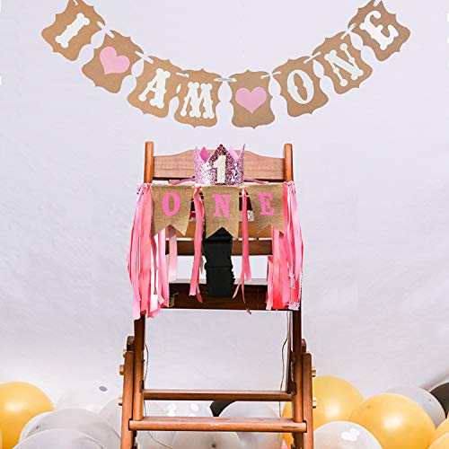 Baby 1st Birthday Decoration For Girl,First Birthday Decoration,Number 1 Crown,\