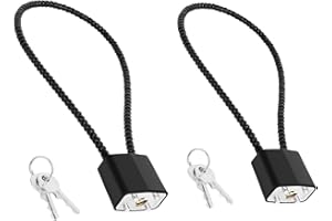 Cable Gun Locks with Keys - 15" Keyed Cable Gun Lock Heavy Duty Helmet Lock Fits Shotgun Trigger Lock, Shotguns, Rifles, Pist