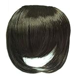 MAYSU False Bang Neat Full Dark Brown Fringe Hairpiece Clip in Hair Extensions bangs bg002-6