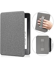 Weldotek Compatible for Kindle Paperwhite 2021 11th Generation Case, Auto Wake/Sleep, Hand Strap, PU Leather Flip Cover for 6.8” E-Reader (Grey)