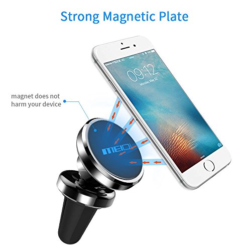 image for Air Vent Phone Holder, MEIDI Universal Magnetic Phone Car Mount 360 Ro