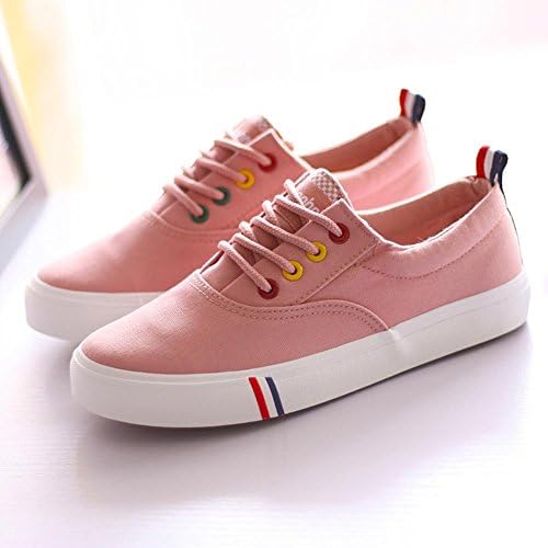 NVX Women's Solid Color Low Top Flat Bottom Lace-Up Canvas Casual Athletic Skate Shoes Sneakers
