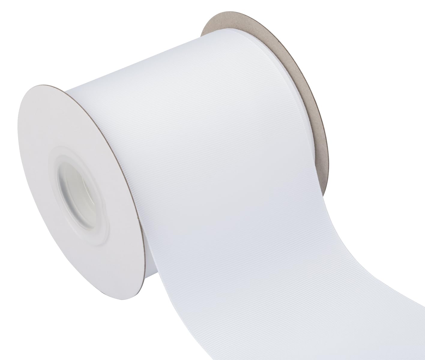 AVANAVA 100mm Wide Ribbon Grosgrain Ribbon - 22 Meters (029-White)