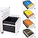 DEVAISE 3 Drawer Mobile File Cabinet with Lock, Under Desk Metal Filing Cabinet for Home Office/Legal/Letter/A4 File, Fully Assembled Except Wheels, White