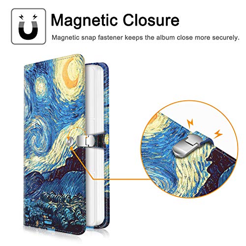 Fintie Wallet Photo Album for Fujifilm Instax - 108 Pockets [Snap Fastener] Photo Album for Fujifilm Mini 9 Mini 8+ Mini 90 Mini 26+, HP Sprocket, Polaroid Camera 3-Inch Film (Starry Night) - Thumbnail 4