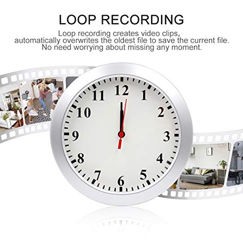 Hidden Camera Wall Clock Camera WIFI Spy Camera, NANIBO 1080P Nanny Cam DVR with Motion Detection,Real-Time Covert Clock Security Camera Monitor for Home and Office - Thumbnail 4