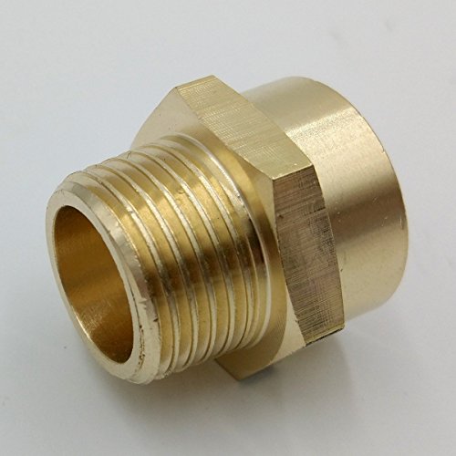 BOWSEN Pipe Fitting Adapter Female G1/2" Thread to Male NPT1/2" Thread Lead Free (1-Piece)