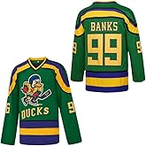 Youth 96 Conway 99 Banks Ice Hockey Green Jersey 90S Hip Hop Clothing for Party Kids