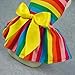 Fitwarm Rainbow Striped Dog Dress, Summer Dog Clothes for Small Dogs Girl, Pet Cat Outfit, 100% Breathable Cotton, Red Yellow Blue, XS