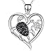 POPLYKE Sea Turtle Necklace Valentines Gifts for Women Sterling Silver Mother and Daughter Son Turtle Heart Necklace Jewelry for Mom Daughter(Mother Daughter Turtle Necklace)