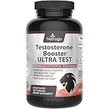 Natrogix 180 Veggie Caps Testosterone Booster - Formulated to Increase T-Levels, Vitality & Energy - 9 Powerful Ingredients Including Tribulus Terrestris, Horny Goat Weed, Longjack