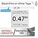 Fimax 2 Packs Compatible for Brother P-Touch TZe-S231 TZS231 TZeS231 1/2'' Extra Strength Laminated Label Tapes Black on White 0.47 Inche 26.2ft (12mm/8m)[Upgrade TZe-231]