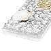 Mavis's Diary Compatible Samsung Galaxy Note 9 Case, 3D Handmade Luxury Bling Crytal Fashion Design Shiny Gem Pearl Rhinestone Diamond Clear Hard Protective Plastic PC Cover - Gemstone Crown Fox