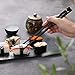 Zeroway 5 Pairs Reusable Fiberglass Chopsticks Dishwasher Safe with Gift Case Chopstick Set for Household Restaurant - Golden flower