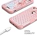 ULAK iPhone 7 Case, Bling Heavy Duty Protection Shockproof Soft Silicone + Hard PC Dual Layer Hybrid Impact Case for Apple iPhone 7 4.7 inch (2016) - Bling Rose Gold