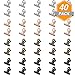 40 Pack Metal Clips 0.87 Inch Small Bull Binder Paper Clips for Picture Photo Crafts Food Bags Home Office Supplies(Multicolor)