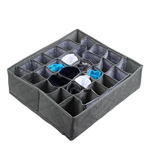 Hosaire Collapsible Drawer Divider 30 Grid Underwear Bra Socks Ties Divider Closet Container Storage Box Organizer