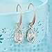 SHEGRACE Wedding Earrings for Bridesmaids, Rose Gold Plated Hook Earrings, Oval Dangle Earring Drop Earrings