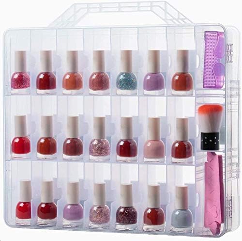 ネイルボックス ネイルカラー収納ケース マニキュア小物収納 48ボトル用 調節可能なコンパートメント