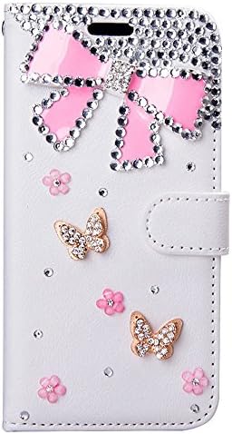 HTC Desire 10 Pro Case, Mellonlu Luxury 3D Bling Premium PU Leather Flip Fold Wallet Stand Protective Case Cover for HTC Desire 10 Pro
