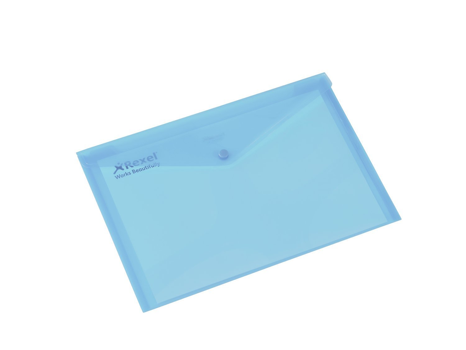 Rexel Carry Folder Polypropylene A4 Translucent Blue Ref 16129Bu [Pack 5]