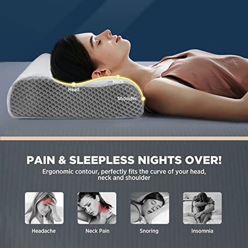 Osteo Adjustable Memory Foam Pillow with 6 Available Height, No Smell