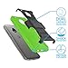 MOTO E4 Case With Tempered Glass Screen Protector,IDEA LINE(TM) Heavy Duty Armor Shock Proof Dual Layer Holster Locking Belt Swivel Clip with Kick Stand - Green
