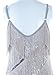 Anna-Kaci Womens Fringe Sequin Strap Backless 1920s Flapper Party Mini Dress,Silver,XX-Large