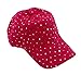 Glitzy Game Sequin Trim Baseball Cap for Ladies, Fuchsia