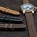 WOCCI Suede Vintage Leather Watch Band with Rose Gold Buckle, Quick Release Strap, Width (18mm 20mm 22mm)