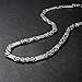 WESTMIAJW 8mm Mens Stainless Steel Bracelet Necklace Sets Silver Curb Chain Jewelry,24