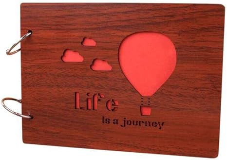 Amazon Co Jp 木製フォトアルバム 熱気球 中空 Diy 製作 28枚 家族 カップル 旅行 記録帳 16x22cm ホーム キッチン