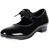 Linodes Unisex PU Leather/Patent Ribbon Tie Tap Shoe Dance Shoes for Women and Men's Dance Shoes-601